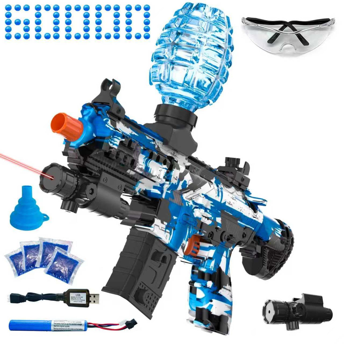 JIFTOK electric gel ball blaster front view for dynamic outdoor play