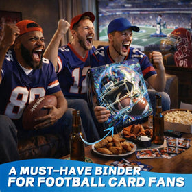 JIFTOK football card binder waterproof material protects cards from moisture.