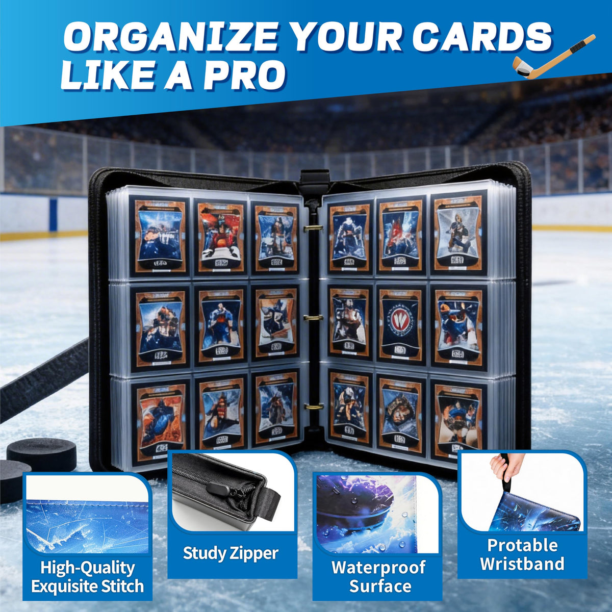 JIFTOK 50-sleeve pages expose cards for easy viewing.
