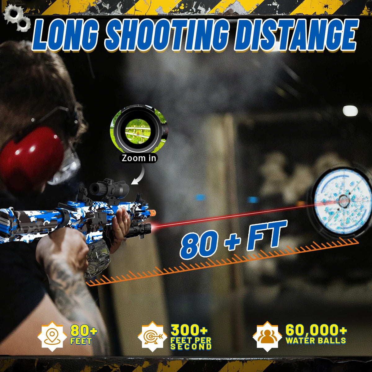 Oval magazine holding 600 rounds for extended play