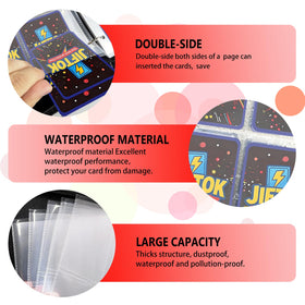 JIFTOK binder zipper closure keeps cards secure during transport