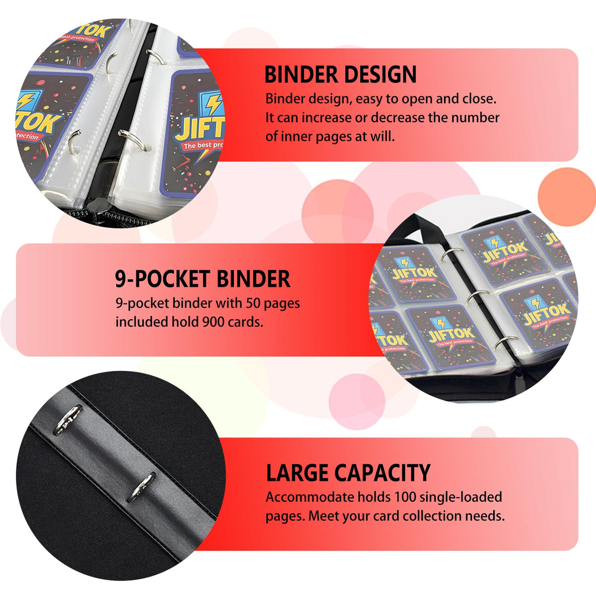 Waterproof PU leather surface on JIFTOK binder resists moisture