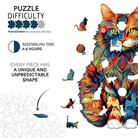 Jigfoxy animal-shaped wooden puzzle decorative and engaging for family time.