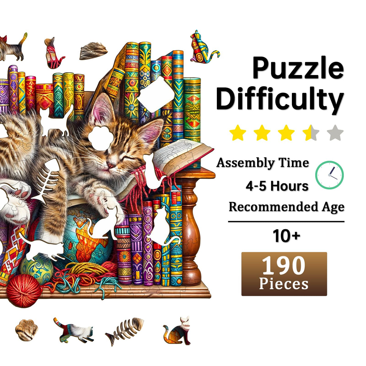 Jigfoxy DragonLi cat puzzle in a luxe wooden gift box for special occasions