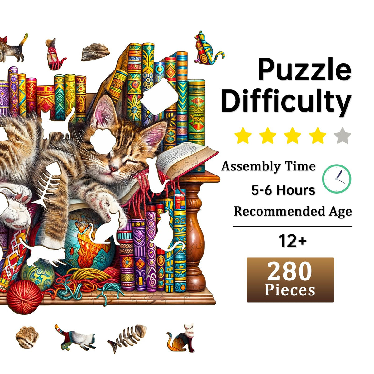 Jigfoxy DragonLi Cat Puzzle wooden packaging ready for gifting.