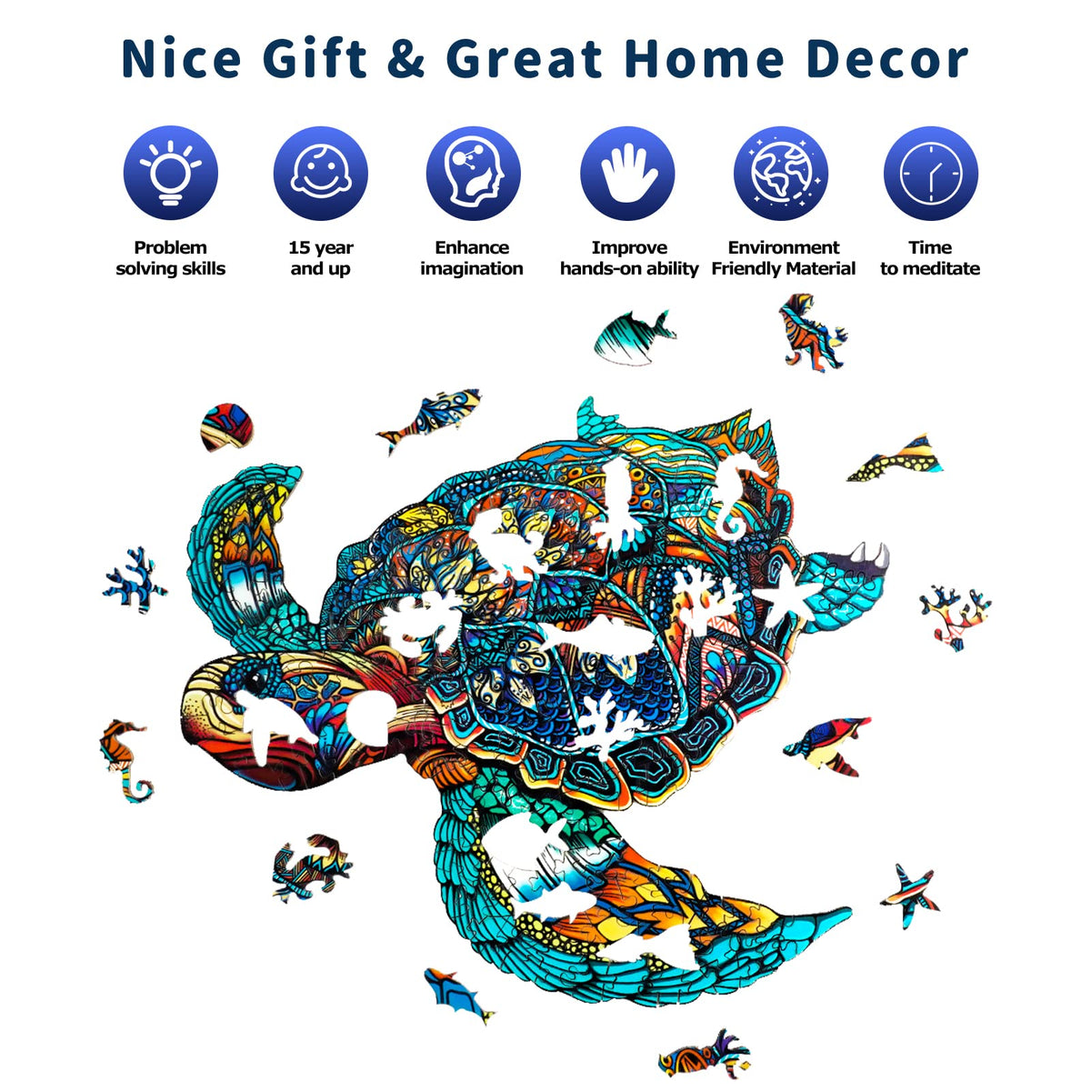 Jigfoxy wooden puzzle offers four sizes for varied skill and space