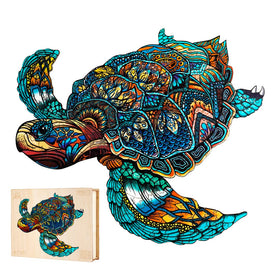 Jigfoxy sea turtle puzzle pieces assemble for family bonding and mindful focus