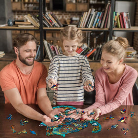 Jigfoxy wooden animal puzzle showcases intricate laser-cut shapes for a striking decorative finish