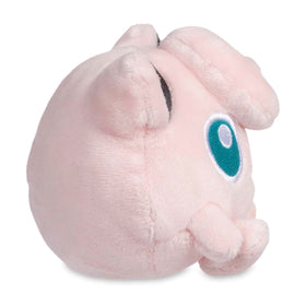 Close-up of Pokémon Center Jigglypuff Plush shows soft fabric and stitching