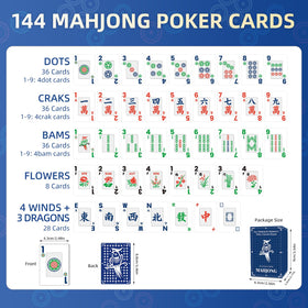 JIHUIJOY Mahjong cards family game set for cozy home nights