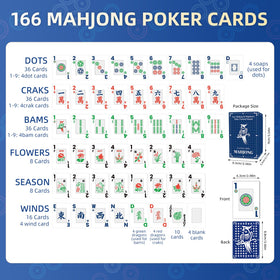 JIHUIJOY family game night setup featuring the 166-piece Mahjong playing cards.
