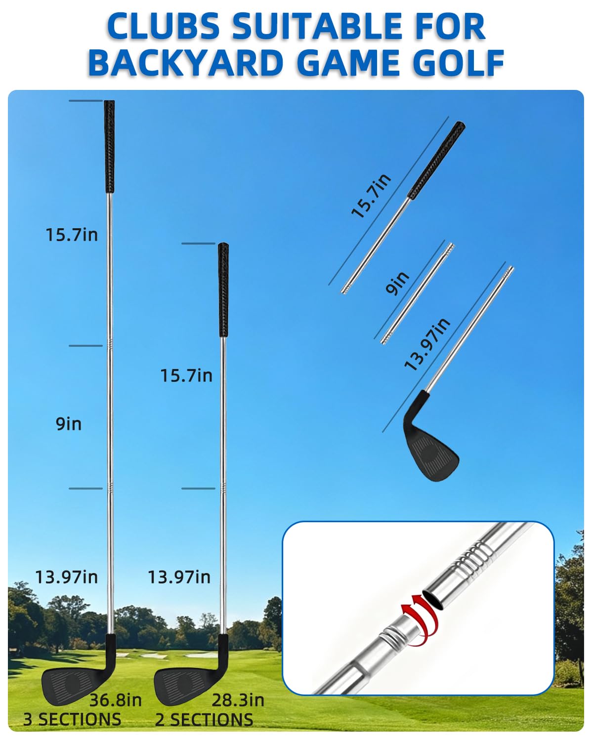 JIIFO flag sticks and tee lines add variety and fast setup.