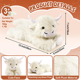 JILPAK Highland Cow Plush lavender scent creates calming aroma.