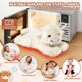 JILPAK Highland Cow Plush weighted design offers soft support.