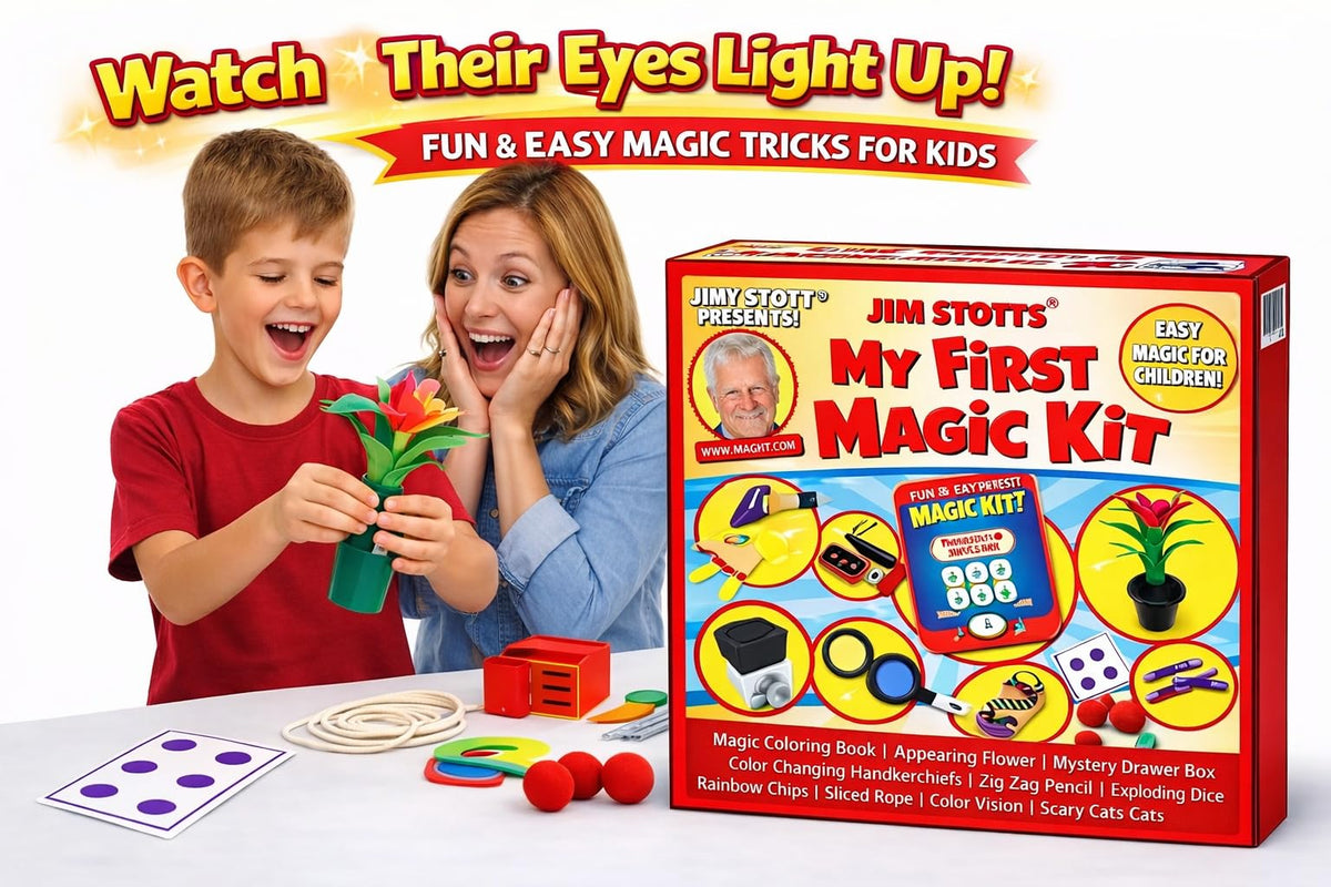 Jim Stott Magic appearing flower prop in action, delightful effect for kids.