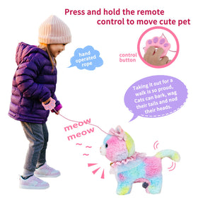 Jimate cat toy remote leash action showing smooth controllable movement.