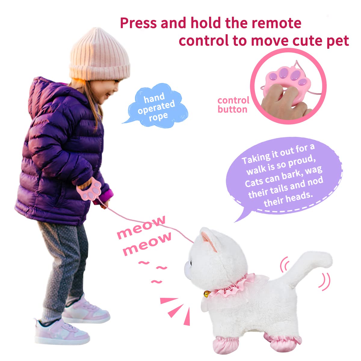 Detachable clothes design keeps the toy easy to clean and maintain.