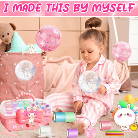 Jimcii Nano Tape Bubble Kit family-fun scene, collaborative creativity in action.