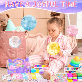 Jimcii Bubble Kit fillers like glitter and sequins for sparkly bubbles.