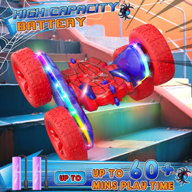 Two rechargeable batteries extend playtime to about one hour