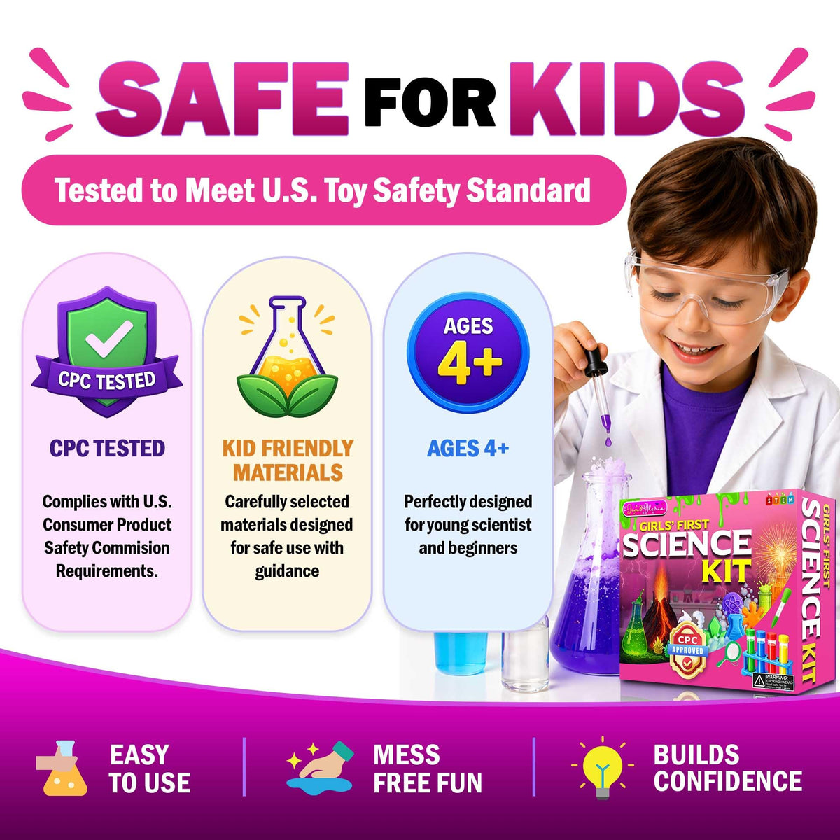 Jim&Gloria instruction manual guides kids through clear, engaging experiment steps.