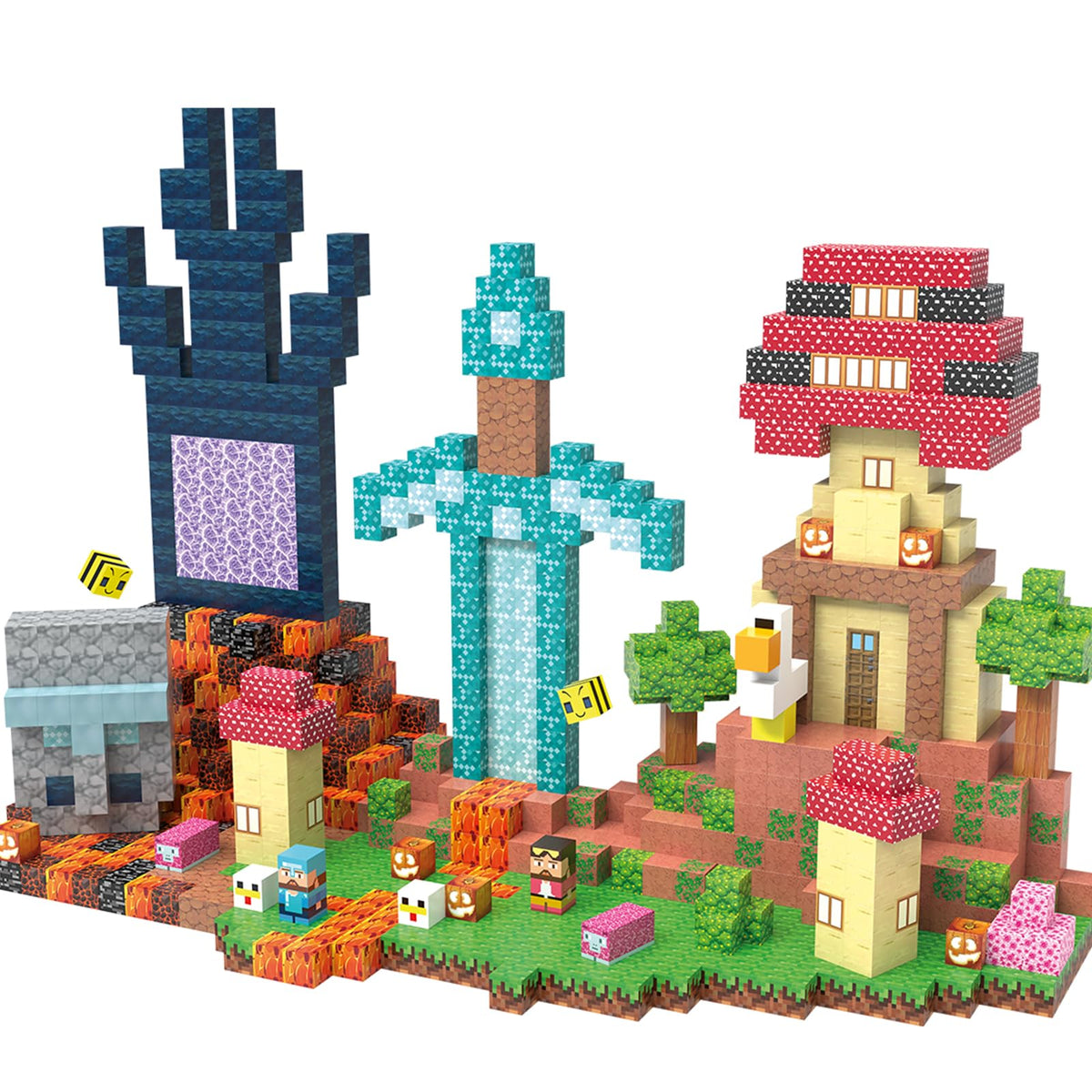 JIMI Magnetic Blocks 150pcs set for creative STEM play and learning.