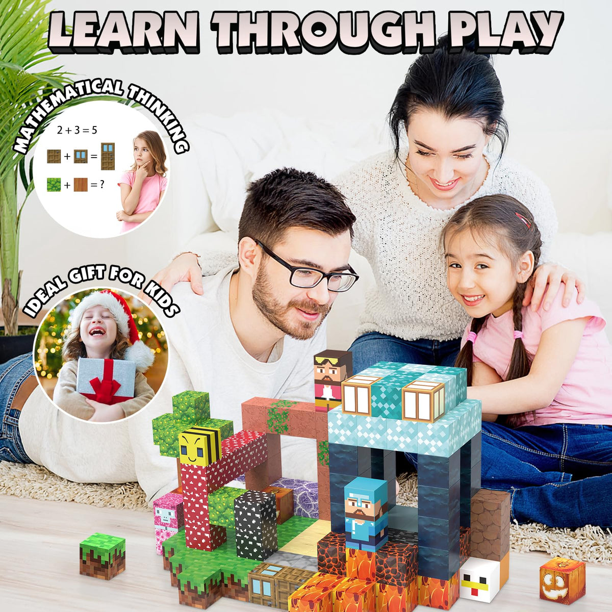 JIMI Magnetic Blocks with smooth edges support safe, kid-friendly play.