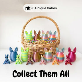 JimSeiSei palmsized Easter egg with bunny figure ideal for easy egg hunts