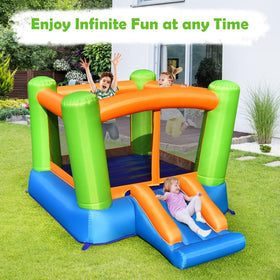 JIMUOO inflatable bounce house side view showing colors
