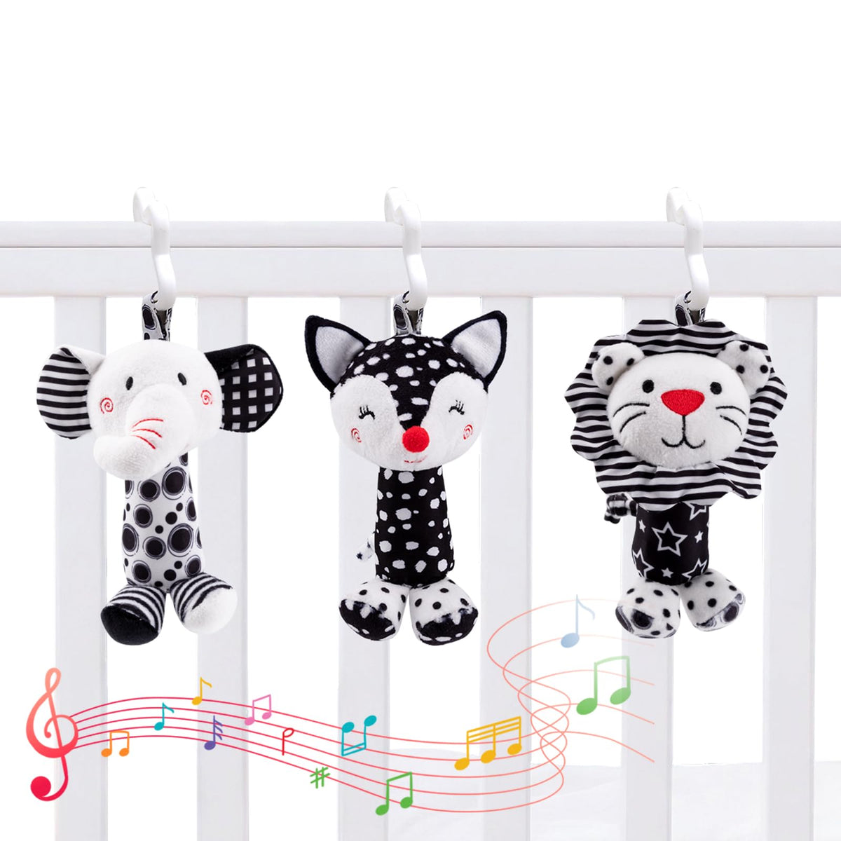 JINBOBUBU lion wind chime enhances infant contrast perception