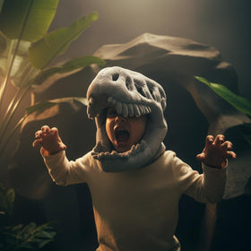 JingDan Spinosaurus backbone costume adds dramatic spine detail for stage presence.