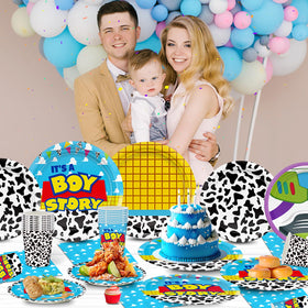 JINHUPANDER cartoon baby shower design adds playful vibes to party