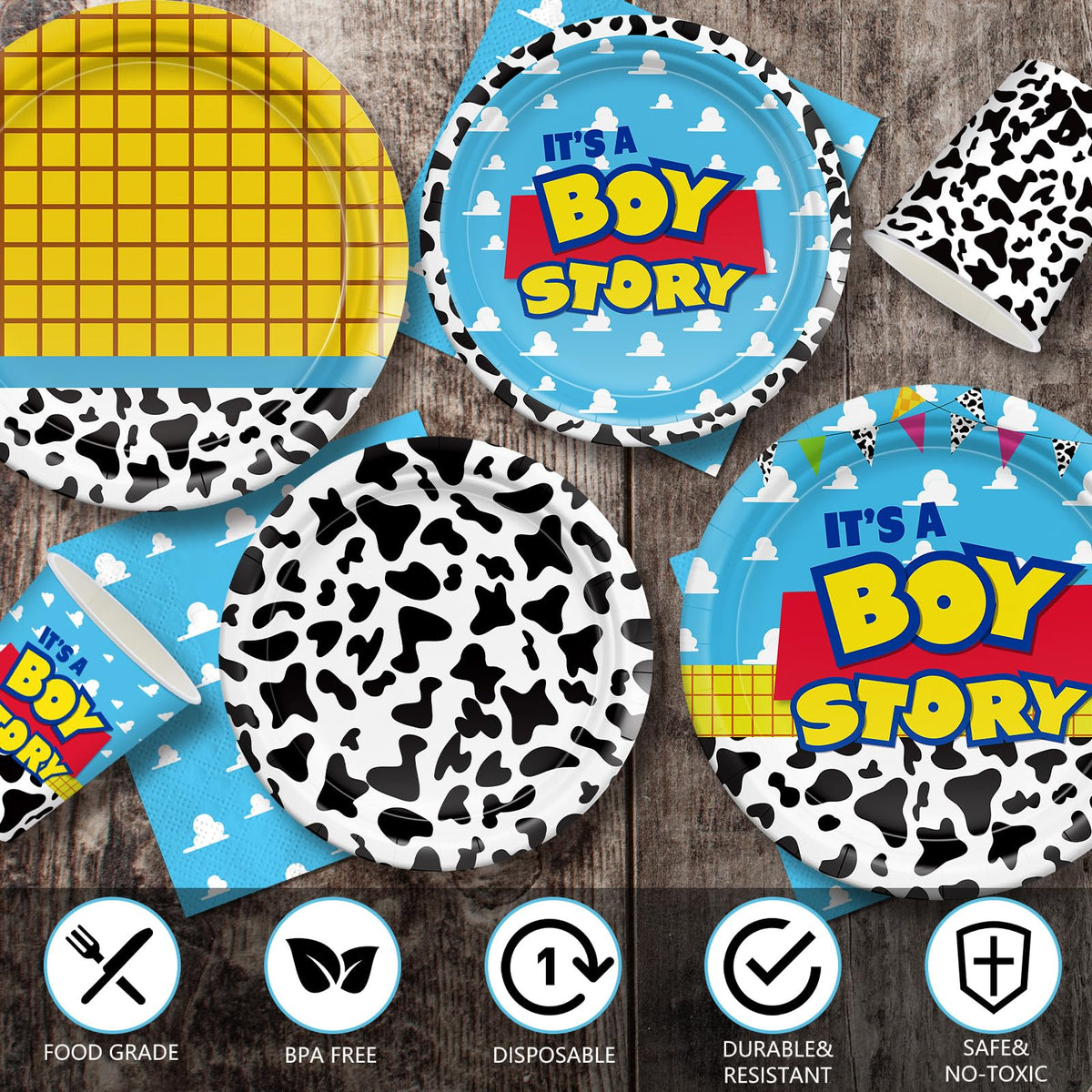 JINHUPANDER plates 7inch two designs convenient for snacks
