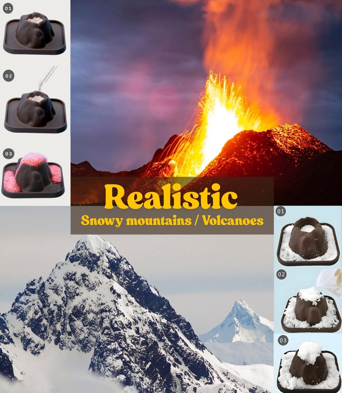 JINKEYULV realistic volcano model enhances science displays