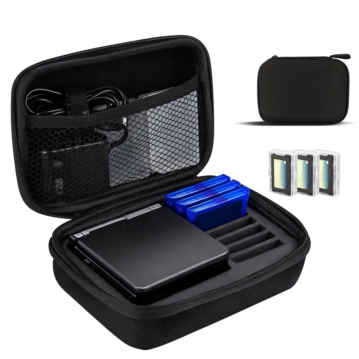 JinLunar GBA SP carrying case front view showing compact design and protection