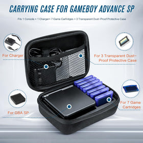 JinLunar GBA SP carrying case interior layout with organized space