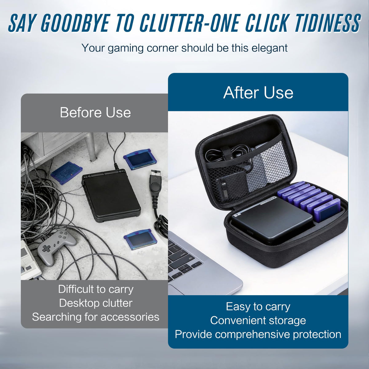 JinLunar GBA SP three cartridge cases protect game media on the go