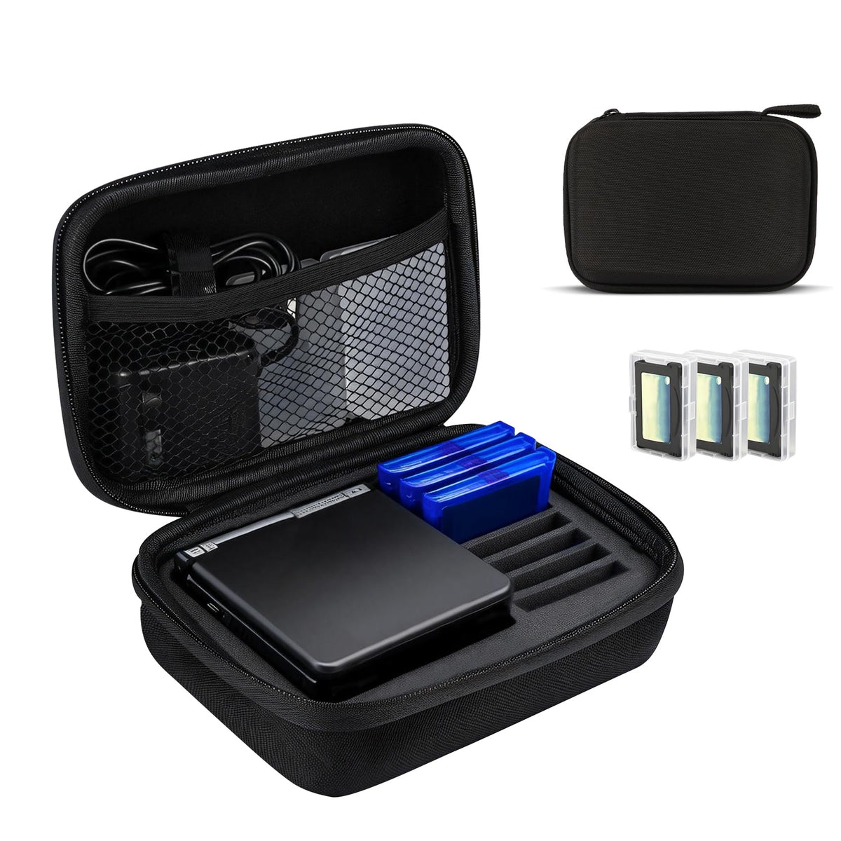 JinLunar GBA SP secure zipper closes case for safe transport