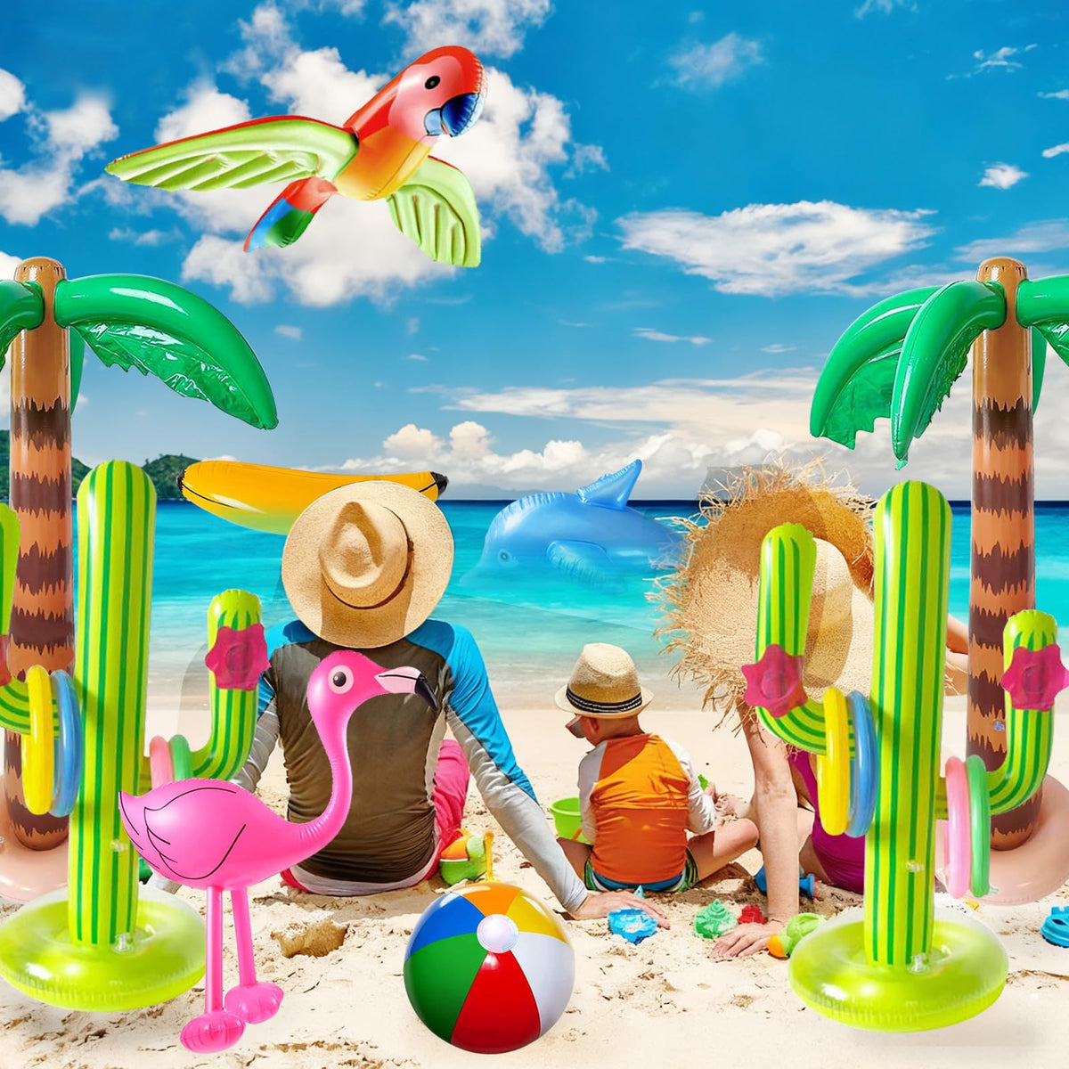 JipeXter banana inflatable playful centerpiece for summer pool parties