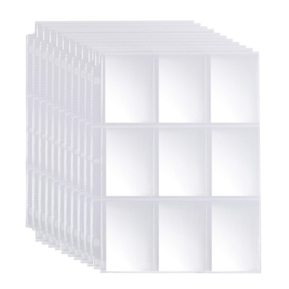 JIQEZNL 2088 Pockets sleeves with double-side top-loading for quick access and secure storage.