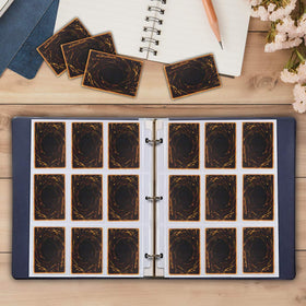 Easy-access display aids quick card retrieval during trades or exhibitions.