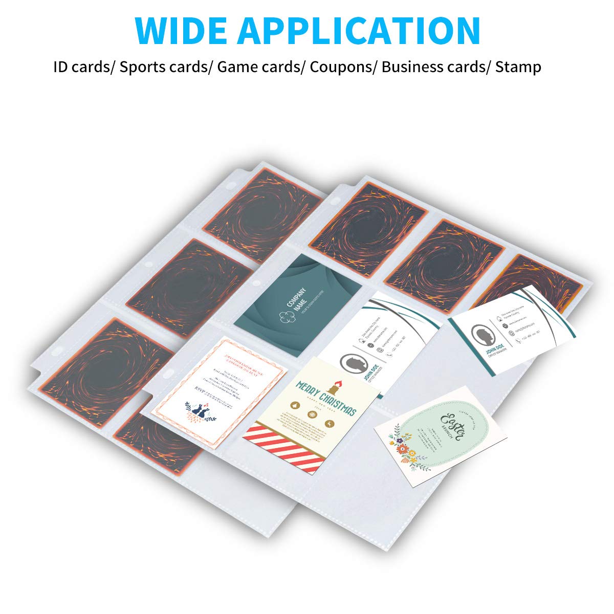 Pocket-size 2.7x3.7 cm pockets provide reliable card fit.