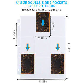 Premium clear acid-free material keeps cards visible and safe over time.
