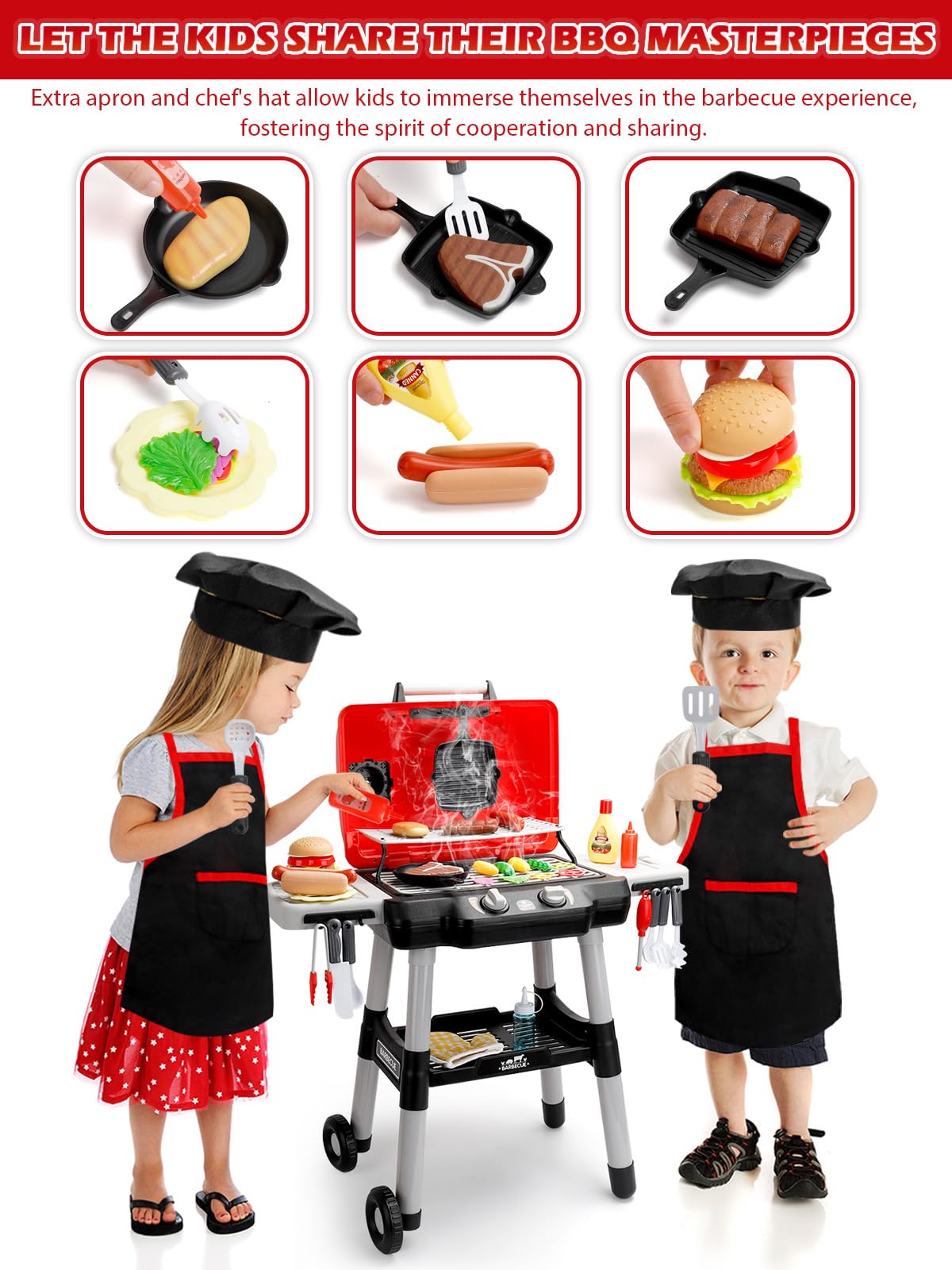 Jisejima large-size playset supports sharing and pretend BBQ feasts