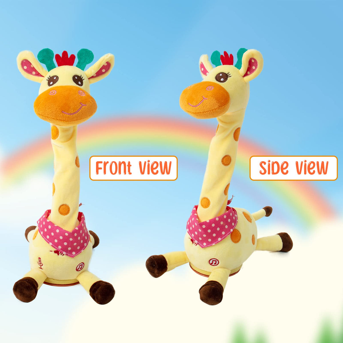 JISON21 giraffe repeats your speech in a playful voice for language play
