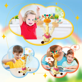 JISON21 soft plush giraffe offers comforting touch for babies
