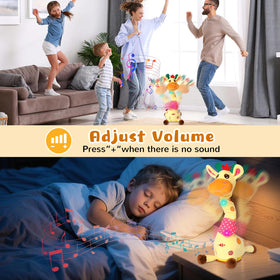 JISONCASE giraffe toy neck twisting movement for dynamic movement and rhythm