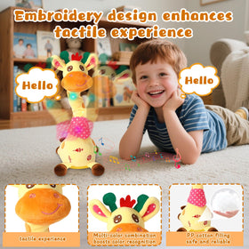 JISONCASE soft plush giraffe fabric offering safe, comforting touch