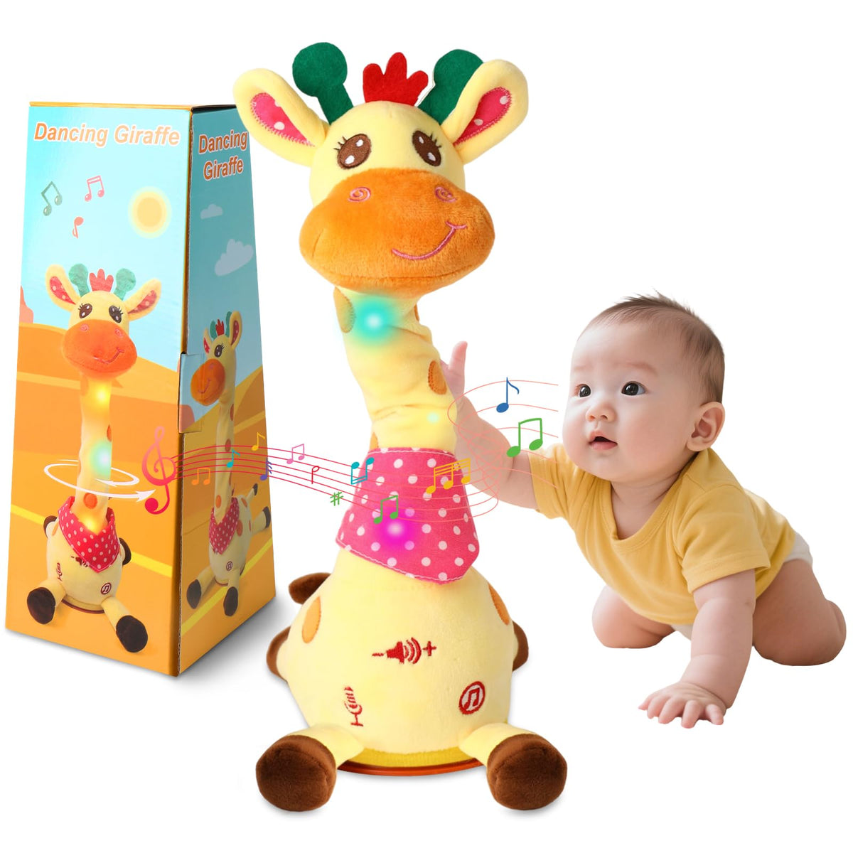 JISONCASE talking dancing giraffe toy performing with music and motion for interactive play