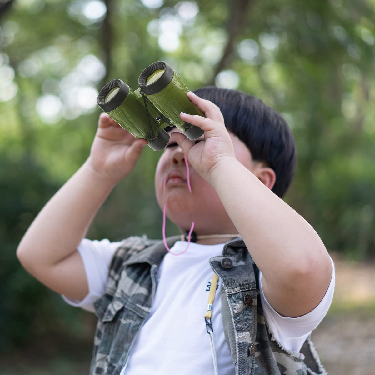 Jiuguva green binoculars with neck strap ideal for outdoor adventures